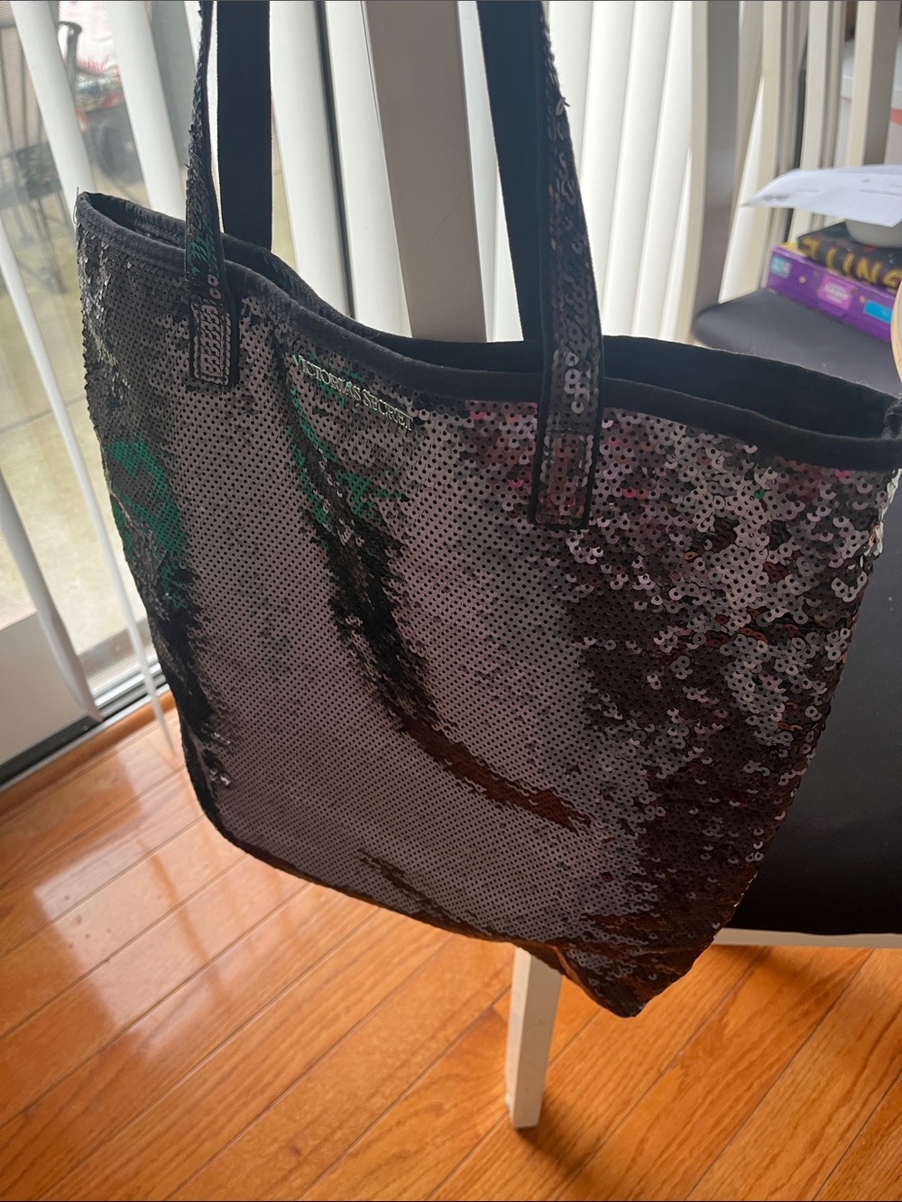 Victoria’s secret large purse bag duffel tote shimmering sequences